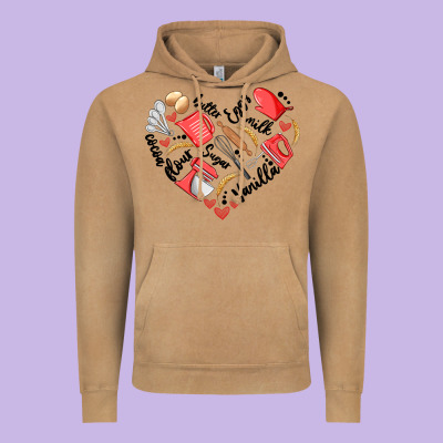 Bake Tools Heart Vintage Hoodie Designed By Artiststas