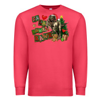 Cardinal Fa La La Trex Christmas Premium Sweatshirt - FaDigitalArtStudio