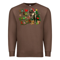 Chestnut Fa La La Trex Christmas Premium Sweatshirt - FaDigitalArtStudio