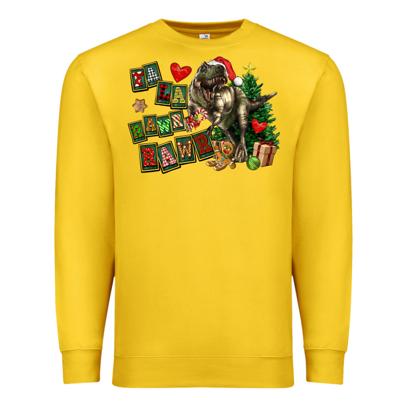 Fa La La Trex Christmas Premium Sweatshirt by FaDigitalArtStudio | Teevron