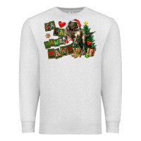 Oatmeal Heather Fa La La Trex Christmas Premium Sweatshirt - FaDigitalArtStudio