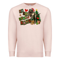 Pale Pink Fa La La Trex Christmas Premium Sweatshirt - FaDigitalArtStudio