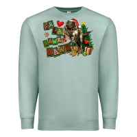 Seafoam Fa La La Trex Christmas Premium Sweatshirt - FaDigitalArtStudio