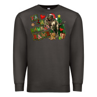 Smoke Fa La La Trex Christmas Premium Sweatshirt - FaDigitalArtStudio