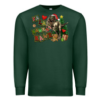 Sports Green Fa La La Trex Christmas Premium Sweatshirt - FaDigitalArtStudio