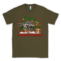 Army Green merry spinosaurusmas Classic Tee - LillyAllenDesigns