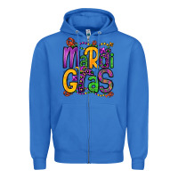 True Royal mardi gras Zipper Hoodie - OliviaCreatesArt