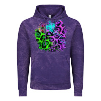 Cloud Purple Colorful Leopard patch Vintage Hoodie - RanaPortraitStore