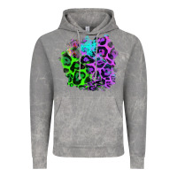 Cloud Rock Colorful Leopard patch Vintage Hoodie - RanaPortraitStore