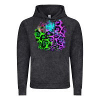 Vintage Black Colorful Leopard patch Vintage Hoodie - RanaPortraitStore