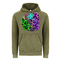 Vintage Olive Colorful Leopard patch Vintage Hoodie - RanaPortraitStore