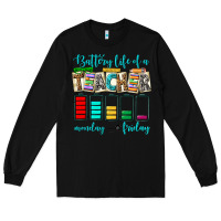 Black battery life of a teacher monday friday Long Sleeve Tee - NancyCooperArtShop