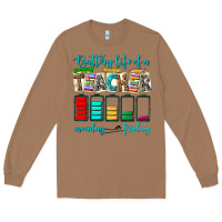 Toasted Coconut battery life of a teacher monday friday Long Sleeve Tee - NancyCooperArtShop