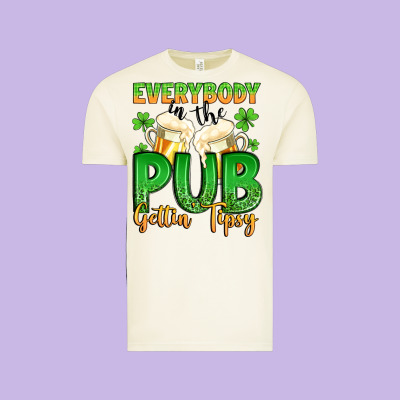 Everybody In The Pub Gettin Tipsy Vintage Tee Designed By Artiststas