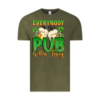 Vintage Olive everybody in the pub gettin tipsy Vintage Tee - Artiststas
