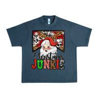 Midnight Navy Christmas junkie Santa Claus Urban Heavy Tee - Jasminsmagicworld