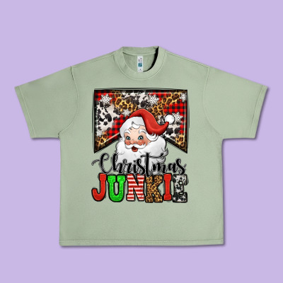 Christmas Junkie Santa Claus Urban Heavy Tee Designed By Jasminsmagicworld