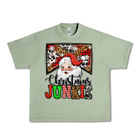 Oil Green Christmas junkie Santa Claus Urban Heavy Tee - Jasminsmagicworld
