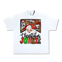 White Christmas junkie Santa Claus Urban Heavy Tee - Jasminsmagicworld