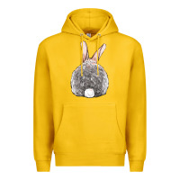 Lemon Easter bunny back view Premium Hoodie - OliviaCreatesArt