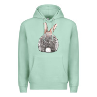 Seafoam Easter bunny back view Premium Hoodie - OliviaCreatesArt