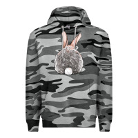 Slate Camo Easter bunny back view Premium Hoodie - OliviaCreatesArt