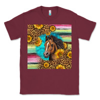Burgundy quarter horse aztec pattern Classic Tee - LillyAllenDesigns