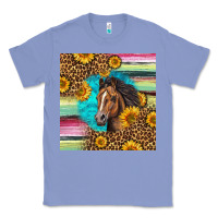 Colony Blue quarter horse aztec pattern Classic Tee - LillyAllenDesigns