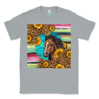 Heather Grey quarter horse aztec pattern Classic Tee - LillyAllenDesigns