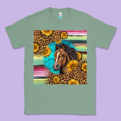 Quarter Horse Aztec Pattern Classic Tee Designed By Lillyallendesigns