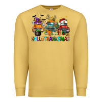 Antique Gold hallothanksmas trucks Premium Sweatshirt - FaDigitalArtStudio
