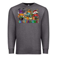 Charcoal Heather hallothanksmas trucks Premium Sweatshirt - FaDigitalArtStudio