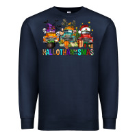 Navy hallothanksmas trucks Premium Sweatshirt - FaDigitalArtStudio
