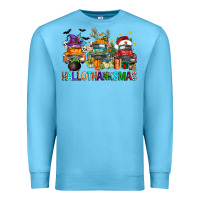Ocean Blue hallothanksmas trucks Premium Sweatshirt - FaDigitalArtStudio