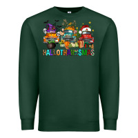 Sports Green hallothanksmas trucks Premium Sweatshirt - FaDigitalArtStudio