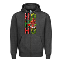 Charcoal Heather ho ho ho gnomes fa Zipper Hoodie - FaDigitalArtStudio