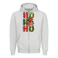 Dove Grey ho ho ho gnomes fa Zipper Hoodie - FaDigitalArtStudio