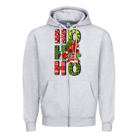 Heather Grey ho ho ho gnomes fa Zipper Hoodie - FaDigitalArtStudio