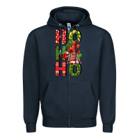 Navy ho ho ho gnomes fa Zipper Hoodie - FaDigitalArtStudio