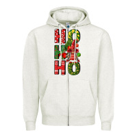 Oatmeal Heather ho ho ho gnomes fa Zipper Hoodie - FaDigitalArtStudio
