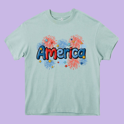 America Heavy Core Tee Designed By Maliassmallbusiness