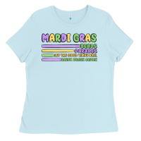 Baby Blue mardi gras beads Ladies Tee - MaliasSmallBusiness