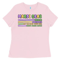 Bubblegum Pink mardi gras beads Ladies Tee - MaliasSmallBusiness