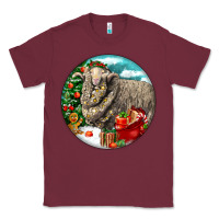 Burgundy christmas merino wool sheep Classic Tee - LillyAllenDesigns