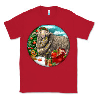 Red christmas merino wool sheep Classic Tee - LillyAllenDesigns