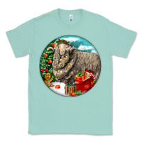 Seafoam christmas merino wool sheep Classic Tee - LillyAllenDesigns