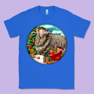 Christmas Merino Wool Sheep Classic Tee Designed By Lillyallendesigns