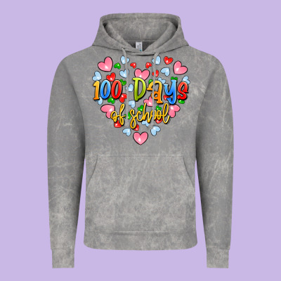100 Days Of School Vintage Hoodie Designed By Artiststas