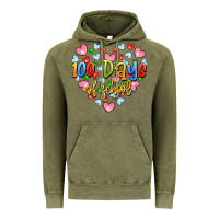 Vintage Olive 100 days of school Vintage Hoodie - Artiststas