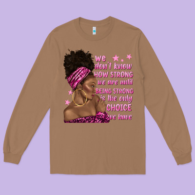 Afro Woman Cancer Long Sleeve Tee Designed By Texasbilliewilder